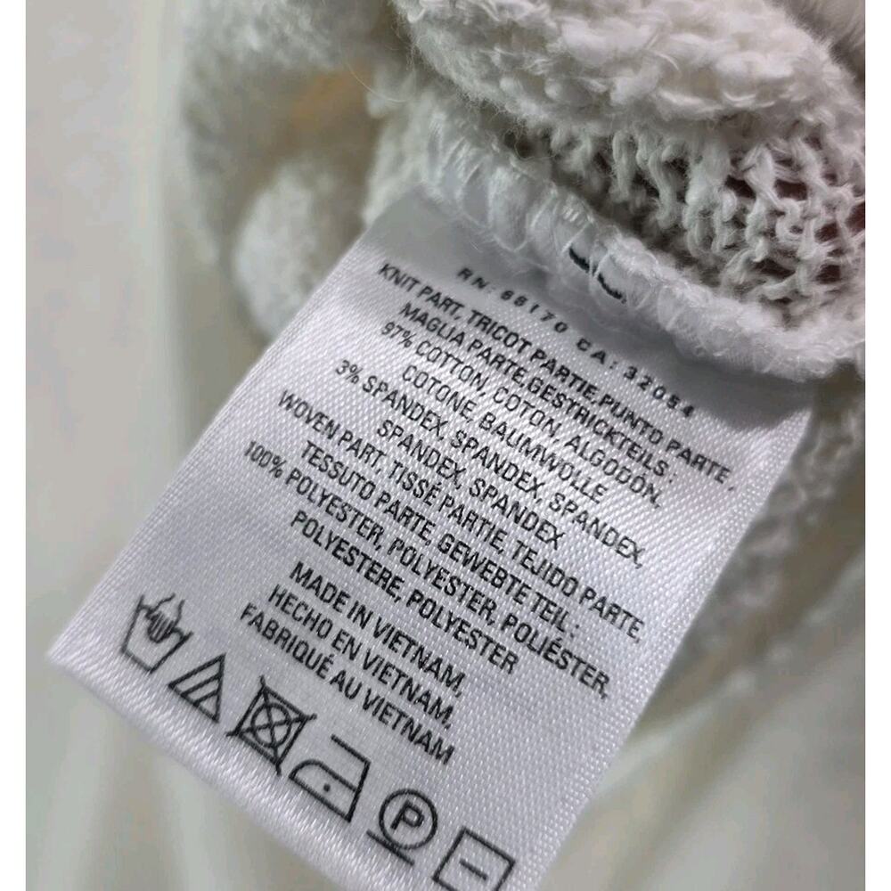 Anthropologie Sweater Womens Small White Cream Blouse Layered Long Sleeve - Picture 8 of 11
